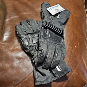 Joe Rocket Ballistic Fusion Black Leather Riding Gloves